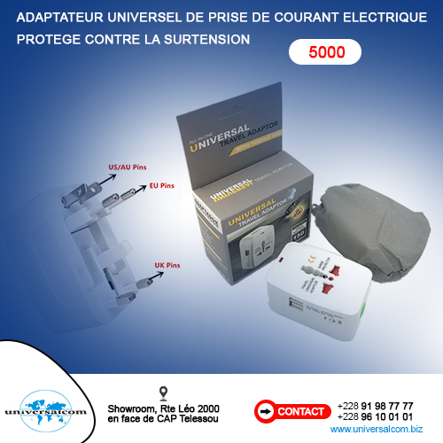 ADAPTATEUR-PRISE COURANT UNIVERSEL DE VOYAGE